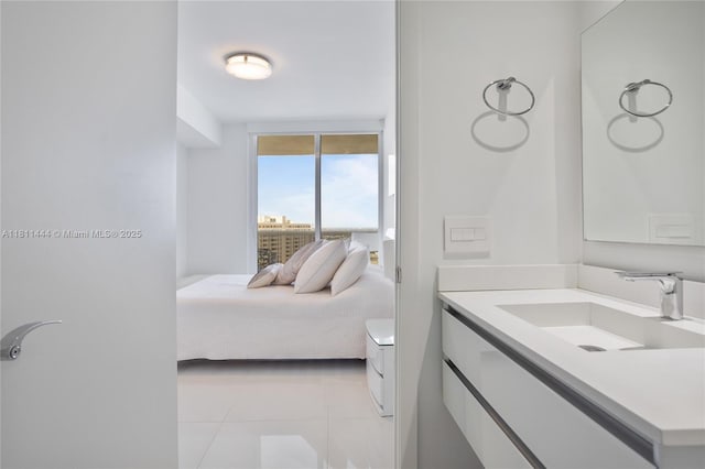 1800 S Ocean Dr Unit 1708, Hallandale Beach, FL 33009 - bathroom featuring vanity, tile patterned floors, and toilet