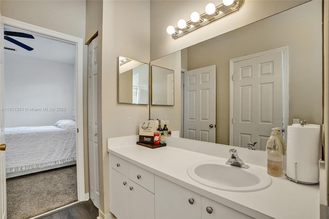 1001 NW 100th Ave, Pembroke Pines, FL 33024 - ensuite bathroom with vanity and wood finished floors