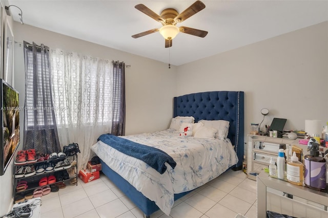 3831 NW 21st St, Coconut Creek, FL 33066 - bedroom featuring light tile patterned floors and ceiling fan