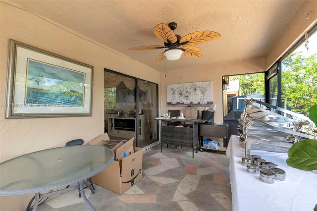 3831 NW 21st St, Coconut Creek, FL 33066 - view of patio featuring ceiling fan and outdoor dining space