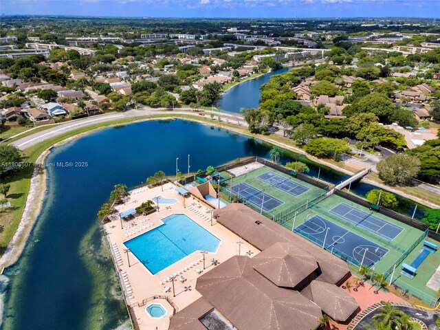 3831 NW 21st St, Coconut Creek, FL 33066 - bird's eye view of a pool and a nearby body of water