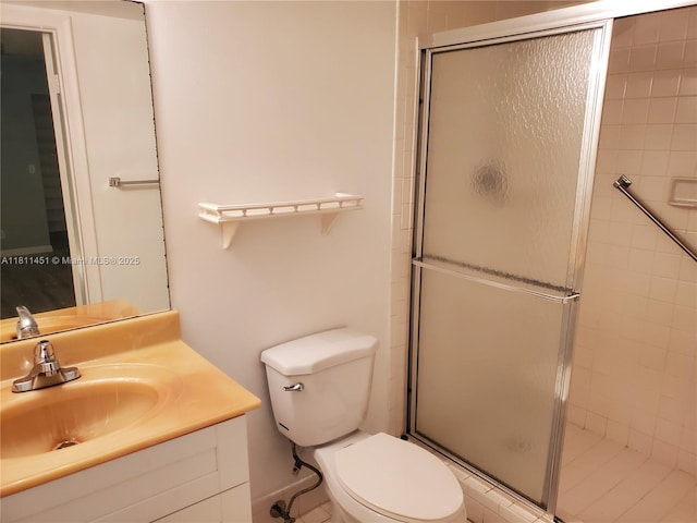 800 SW 131st Ave Unit 113F, Pembroke Pines, FL 33027 - full bathroom featuring vanity, a shower stall, and toilet