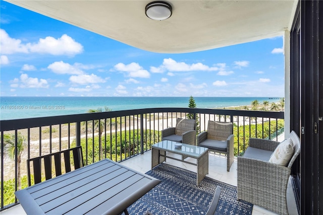 812 N Ocean Blvd Unit 405, Pompano Beach, FL 33062 - balcony with view of water and beach