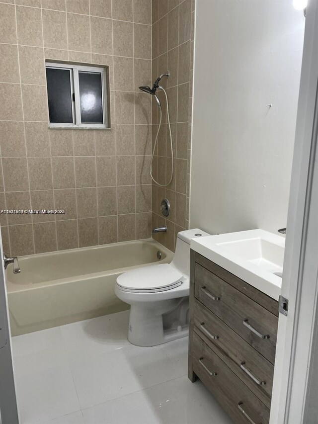 1371 NE 42nd Ave, Homestead, FL 33033 - bathroom with vanity, shower / bath combination, and tile patterned floors