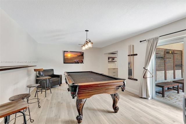 651 E Lake Dasha Dr, Plantation, FL 33324 - game room featuring wood finished floors, billiards table, baseboards, and a textured ceiling