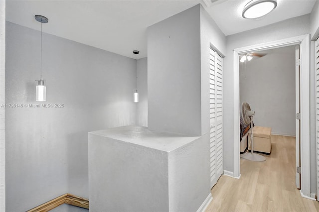 5565 SW 43rd St, Davie, FL 33314 - hallway with wood finished floors and baseboards