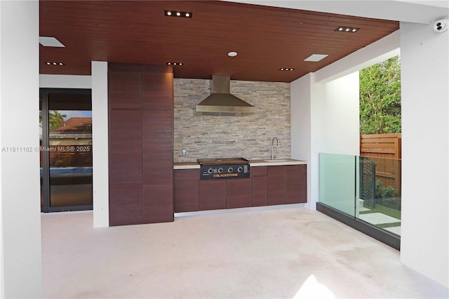 330 SW 19th Rd, Miami, FL 33129 - view of patio / terrace with grilling area and a sink