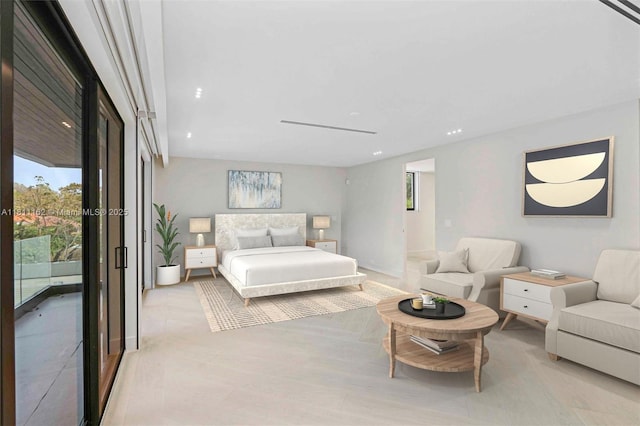330 SW 19th Rd, Miami, FL 33129 - bedroom featuring access to exterior and recessed lighting