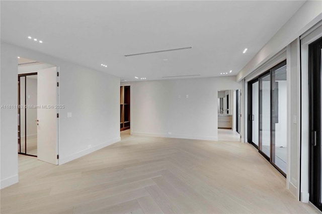 330 SW 19th Rd, Miami, FL 33129 - spare room with parquet floors and recessed lighting
