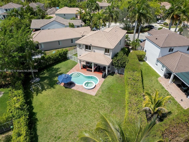 1030 Bamboo Ln, Weston, FL 33327 - aerial perspective of suburban area featuring a pool area