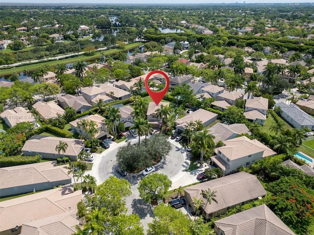 1030 Bamboo Ln, Weston, FL 33327 - aerial perspective of suburban area featuring a nearby body of water