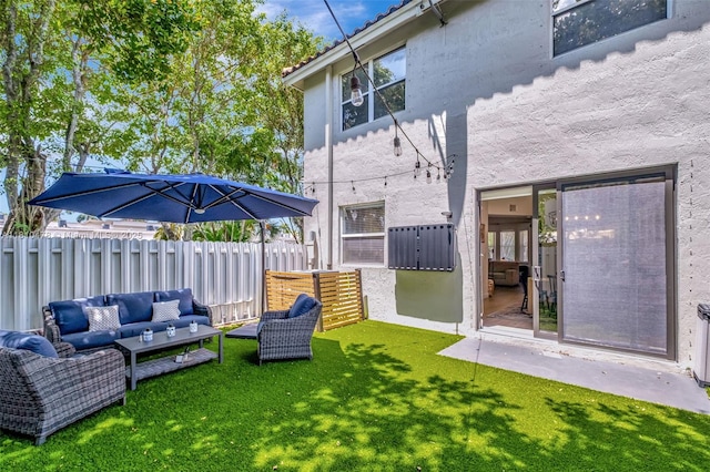 4413 NW 97th Pl, Doral, FL 33178 - view of yard featuring an outdoor hangout area and a patio area