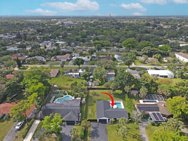 4220 SW 4th St, Plantation, FL 33317 - aerial view of property and surrounding area with a pool area and nearby suburban area