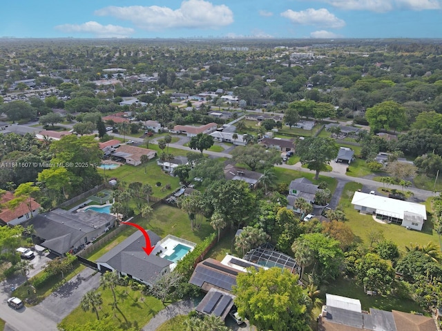 4220 SW 4th St, Plantation, FL 33317 - aerial view of property's location with nearby suburban area and a pool area