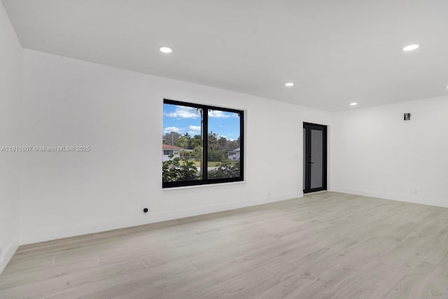 4220 SW 4th St, Plantation, FL 33317 - unfurnished room with recessed lighting, light wood-type flooring, and baseboards