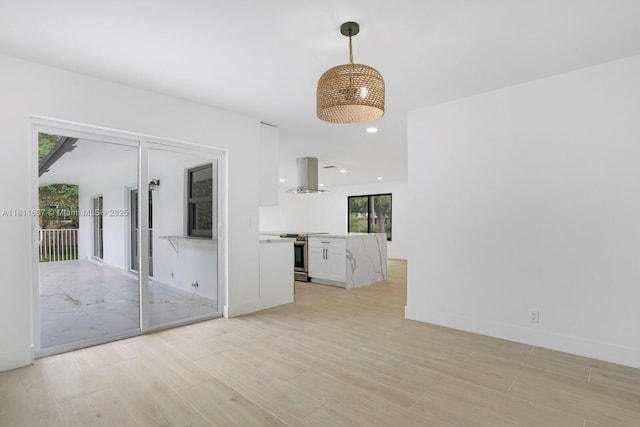 4220 SW 4th St, Plantation, FL 33317 - empty room featuring light wood-type flooring, recessed lighting, and baseboards