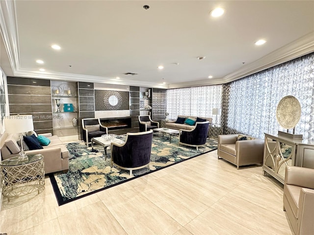 5154 Floria Dr Unit O, Boynton Beach, FL 33437 - building lobby with ornamental molding and recessed lighting
