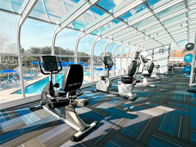 5154 Floria Dr Unit O, Boynton Beach, FL 33437 - workout area featuring carpet