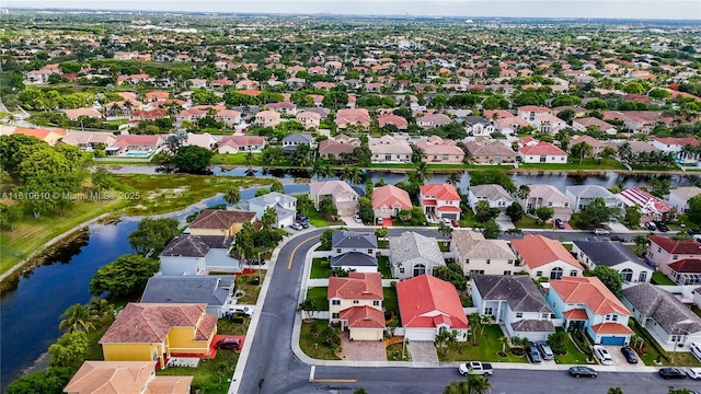 16222 NW 17th Ct, Pembroke Pines, FL 33028 - aerial perspective of suburban area featuring a large body of water