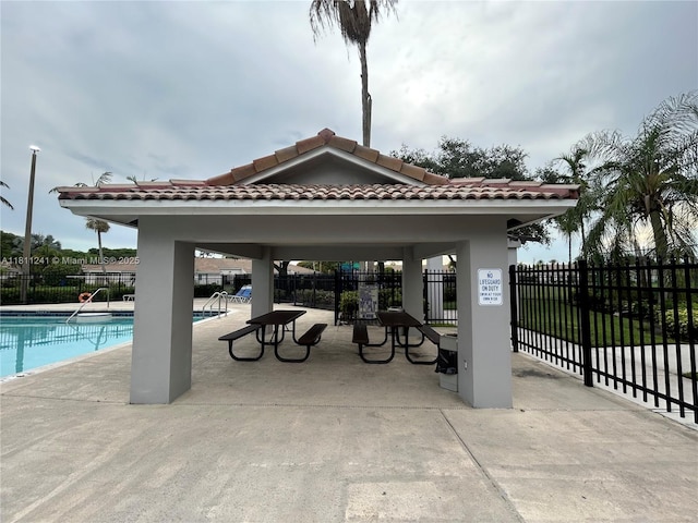 11920 SW 20th St, Miramar, FL 33025 - view of community featuring a swimming pool, a gazebo, and a patio