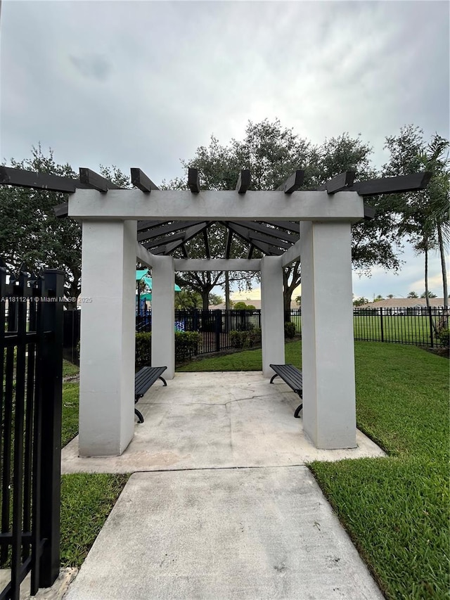 11920 SW 20th St, Miramar, FL 33025 - view of patio with a pergola