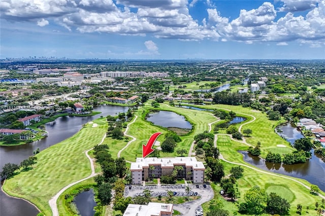 2500 SW 81st Ave Unit 402, Davie, FL 33324 - aerial overview of property's location featuring a golf club and a nearby body of water
