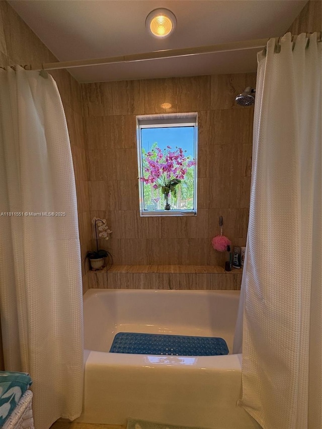13627 Deering Bay Dr Unit 402, Coral Gables, FL 33158 - bathroom featuring shower / bathtub combination with curtain