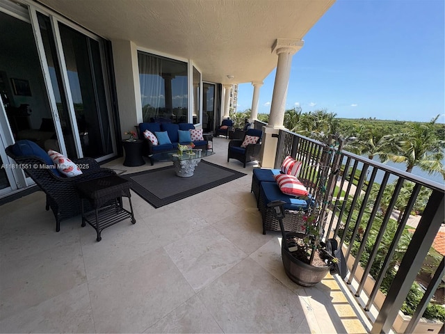 13627 Deering Bay Dr Unit 402, Coral Gables, FL 33158 - balcony with an outdoor hangout area