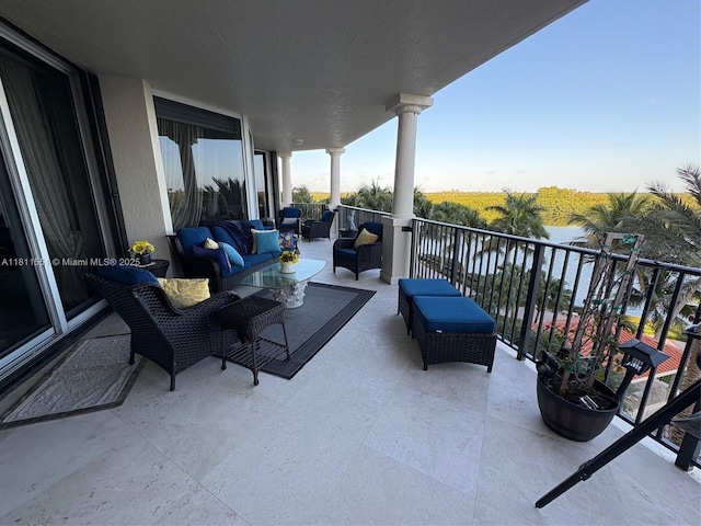 13627 Deering Bay Dr Unit 402, Coral Gables, FL 33158 - balcony featuring an outdoor living space