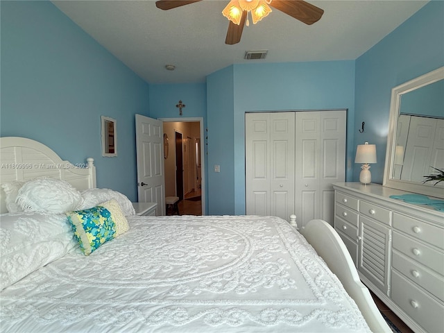 16306 SW 11th St, Pembroke Pines, FL 33027 - bedroom with a closet and ceiling fan