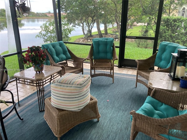 16306 SW 11th St, Pembroke Pines, FL 33027 - sunroom / solarium featuring plenty of natural light and a water view