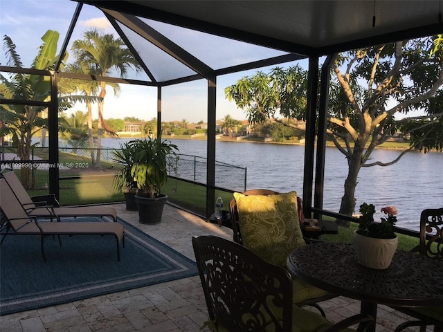16306 SW 11th St, Pembroke Pines, FL 33027 - sunroom / solarium with a water view and expansive windows