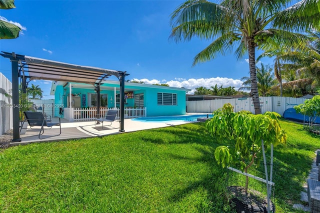 12351 NW 29th Mnr, Sunrise, FL 33323 - view of yard featuring a patio and a pergola