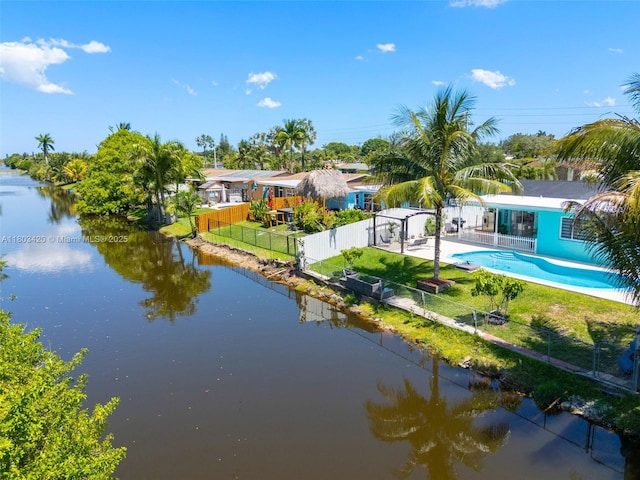 12351 NW 29th Mnr, Sunrise, FL 33323 - water view featuring a fenced backyard