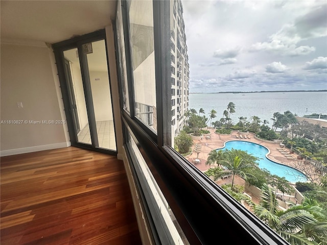 520 Brickell Key Dr Unit A811, Miami, FL 33131 - balcony with a water view and view of pool