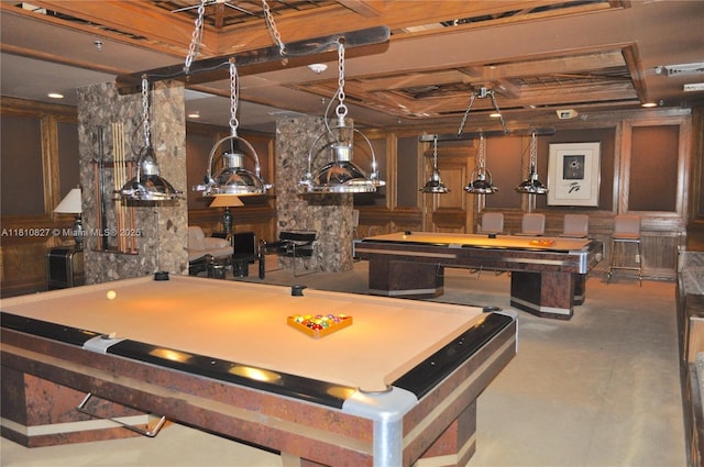 520 Brickell Key Dr Unit A811, Miami, FL 33131 - game room featuring billiards and concrete flooring