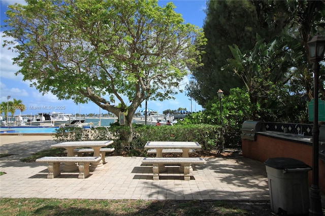 150 SE 25th Rd Unit 10K, Miami, FL 33129 - view of patio / terrace featuring a community pool and a water view