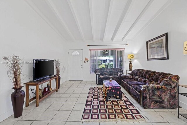 1090 SW 31st St, Fort Lauderdale, FL 33315 - living area with light tile patterned floors
