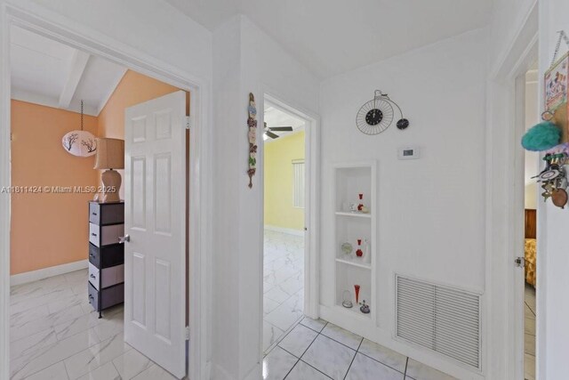 1090 SW 31st St, Fort Lauderdale, FL 33315 - corridor with baseboards and lofted ceiling