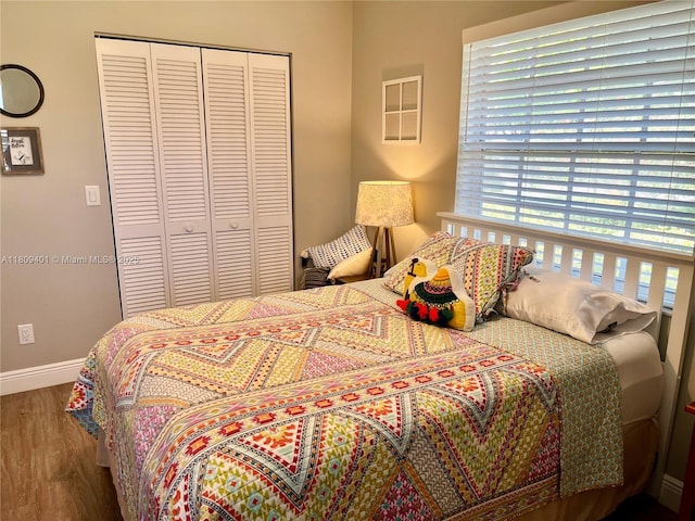 20390 NW 2nd St, Pembroke Pines, FL 33029 - bedroom with wood finished floors, baseboards, and a closet