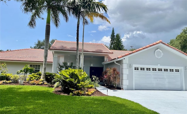 20390 NW 2nd St, Pembroke Pines, FL 33029 - mediterranean / spanish home featuring a tile roof, stucco siding, a garage, and driveway