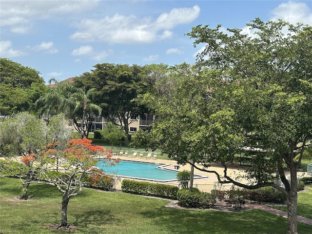 13700 SW 14th St Unit 412D, Pembroke Pines, FL 33027 - community pool with a yard