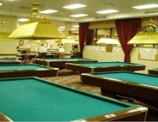 13700 SW 14th St Unit 412D, Pembroke Pines, FL 33027 - game room featuring billiards table