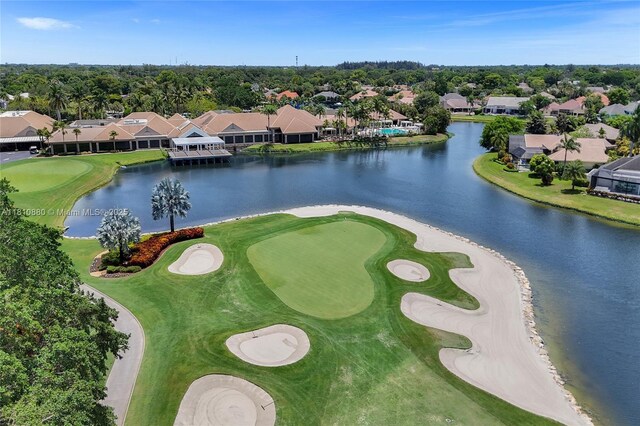 10427 Stonebridge Blvd, Boca Raton, FL 33498 - aerial view of residential area with a large body of water and a golf course
