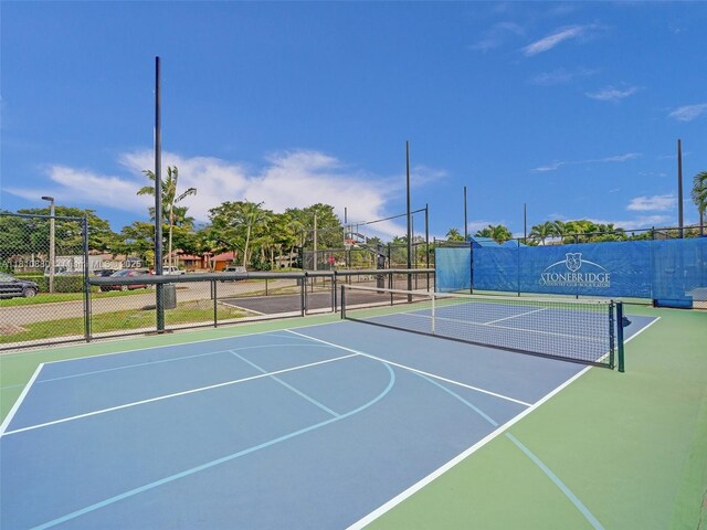 10427 Stonebridge Blvd, Boca Raton, FL 33498 - view of tennis court featuring community basketball court