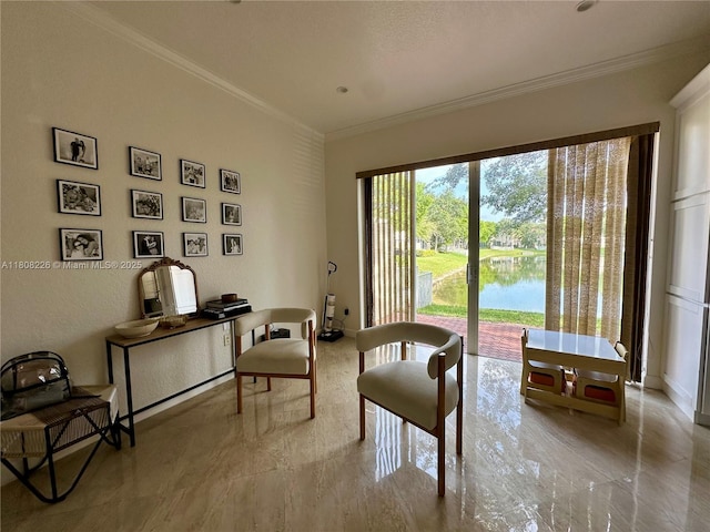 12464 SW 42nd St, Miramar, FL 33027 - sitting room featuring ornamental molding