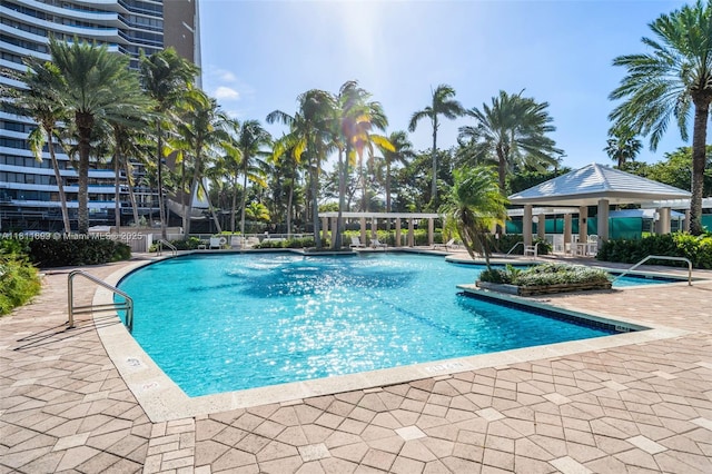 770 NE 69th St Unit 6C, Miami, FL 33138 - community pool featuring a patio area and a gazebo