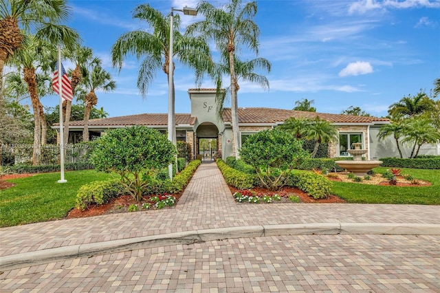7059 Copperfield Cir, Lake Worth, FL 33467 - view of front facade featuring a tile roof and stucco siding