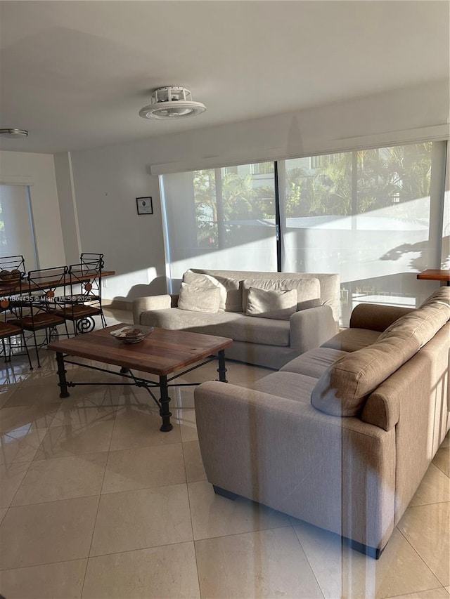575 Crandon Blvd Unit 808, Key Biscayne, FL 33149 - living area with light tile patterned floors
