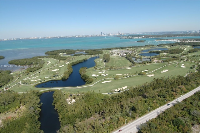 575 Crandon Blvd Unit 808, Key Biscayne, FL 33149 - aerial view of property and surrounding area with a nearby body of water and a golf club